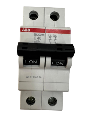 BCHSB202 M-C40 2 POLE 40A, 10 kA, C Curve, Miniature Circuit Breaker MCB (1SYS272012R0404)