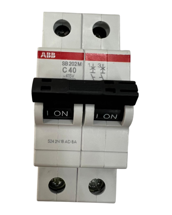 BCHSB202 M-C40 2 POLE 40A, 10 kA, C Curve, Miniature Circuit Breaker MCB (1SYS272012R0404)