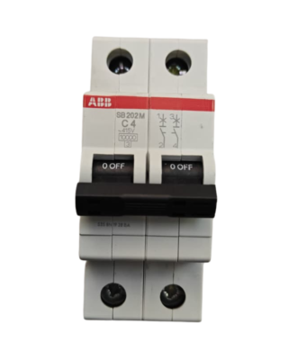 ABB SB202M-C10 2POLE,10A, 10kA, C-Curve, Miniature Circuit Breaker, 1SYS272012R0104