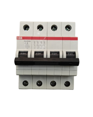 ABB SB204M-C63 4POLE,63A, 10kA, C-Curve, Miniature Circuit Breaker, 1SYS274012R0634